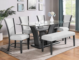 Camelia 6 Piece Dining Set in Dove Gray