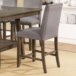 Manning 6 Piece Counter Height Dining Set in Brown/Grey