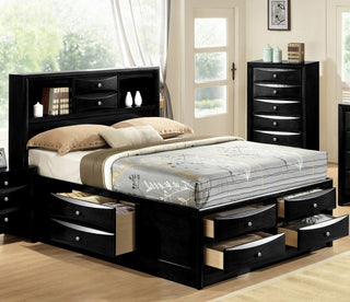 Emily Black 6 Piece Queen Bedroom Set