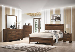 Millie 6 Piece Bedroom Suite in Brown Cherry Finish