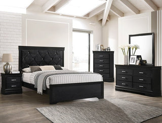 Amalia Black 7 Piece Queen Bedroom Set