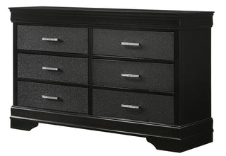 Amalia Black 6 Piece Queen Bedroom Set